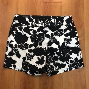 Black & White floral shorts